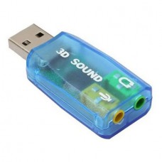Placa de Som Usb 5.1 3D com Adaptador de Audio e Canais Noteboo PC 