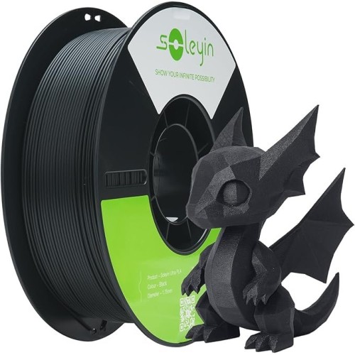 Creality Filamento Soleyin Ultra PLA 1,75 mm para Impressora 3D - Preto